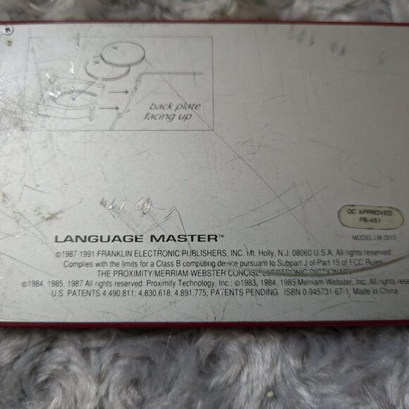 Franklin Digital Electronic Dictionary English Thesaurus LM-2015 USED with case - Picture 8 of 9